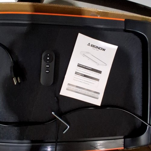 ABONOW HOME USE WALKING PAD TREADMILL, LED DISPLAY AND INCLINE - 2.5HP - 265LB CAPACITY - BLACK/ORANGE (MODEL: 3000W) image 4