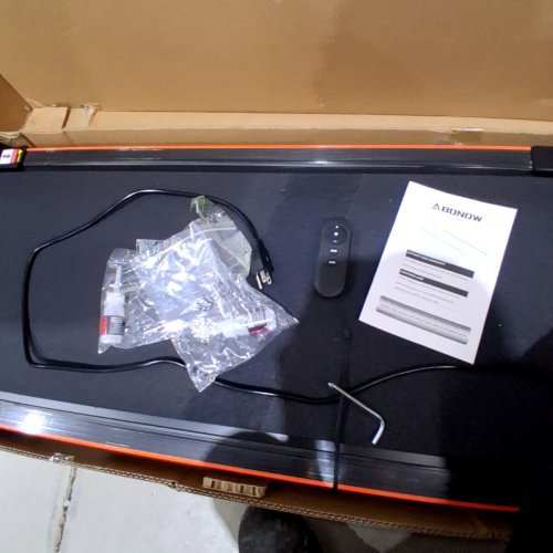 ABONOW HOME USE WALKING PAD TREADMILL, LED DISPLAY AND INCLINE - 2.5HP - 265LB CAPACITY - BLACK/ORANGE (MODEL: 3000W) image 5