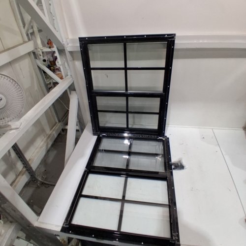 2PK NEATIEASE TEMPERED GLASS FLUSH MOUNT SHED WINDOWS - 24" X 27" - BLACK image 2