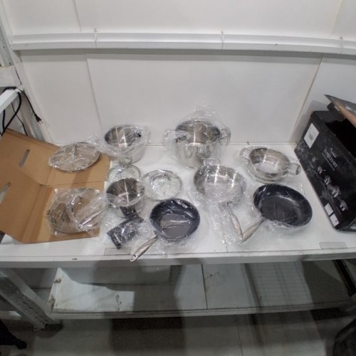 11PC CIWETE TRI-PLY STAINLESS STEEL POTS AND PANS SET - STAINLESS STEEL (MODEL: SS0103-11) image 2