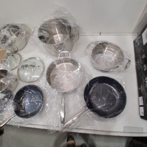 11PC CIWETE TRI-PLY STAINLESS STEEL POTS AND PANS SET - STAINLESS STEEL (MODEL: SS0103-11) image 3