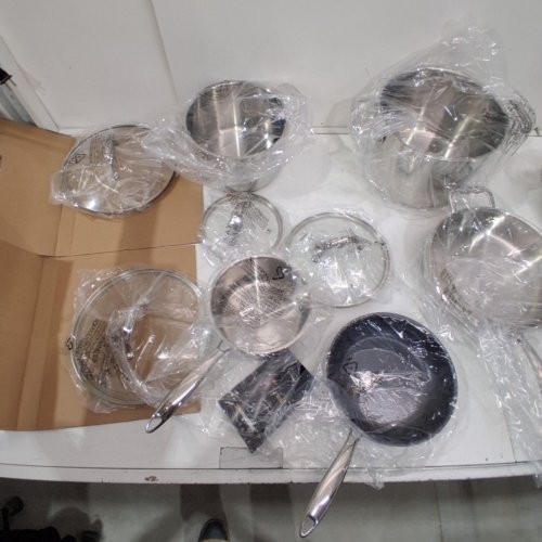 11PC CIWETE TRI-PLY STAINLESS STEEL POTS AND PANS SET - STAINLESS STEEL (MODEL: SS0103-11) image 4