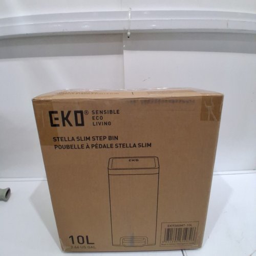 EKO STELLA SLIM STEP TRASH BIN - 10L - SILVER (MODEL: EK9380) image 4