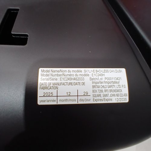 BRITAX SKYLINE 2-STAGE BELT-POSITIONING BOOSTER CAR SEAT WITH 2-LAYER IMPACT PROTECTION - 40-120LB CAPACITY - DUSK/BLACK (MODEL: E1C249H) image 2