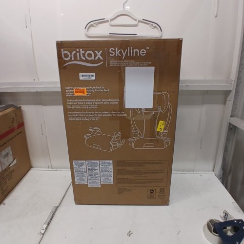 BRITAX SKYLINE 2-STAGE BELT-POSITIONING BOOSTER CAR SEAT WITH 2-LAYER IMPACT PROTECTION - 40-120LB CAPACITY - DUSK/BLACK (MODEL: E1C249H) image 5