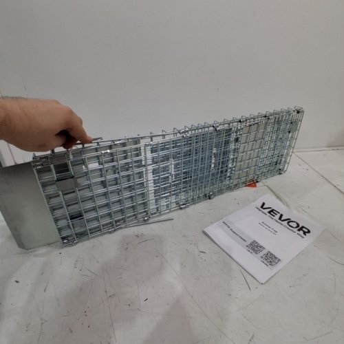 HUMANE GALVANIZED IRON ANIMAL TRAP - 24" X 8" X 8" - SILVER (MODEL: LB-18) image 3