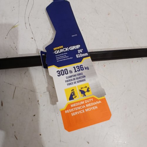 IRWIN QUICK-GRIP ONE-HANDED BAR CLAMP/SPREADER - 24" - 300LB CLAMP FORCE - BLUE/BLACK (MODEL:1964720) image 3