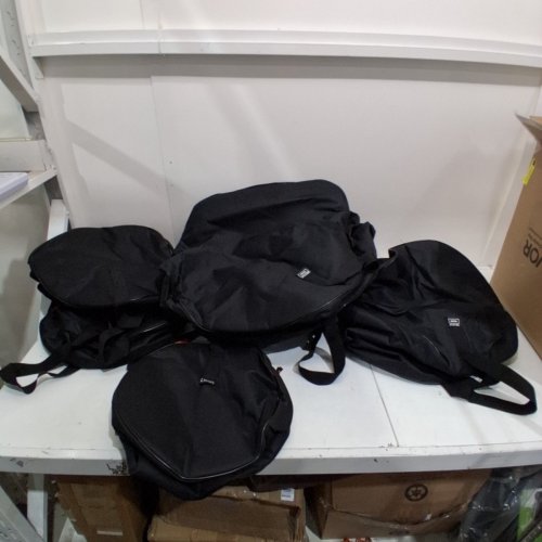 5PC DRUM CASE SET - 600D, PADDED DRUM BAGS FOR 22" BASS , 12/13/16" TOM, 14" SNARE - THICK PADDING & LIGHTWEIGHT PROTECTIVE COVER CASES - BLACK (MODEL: CCH-YQ001) image 2
