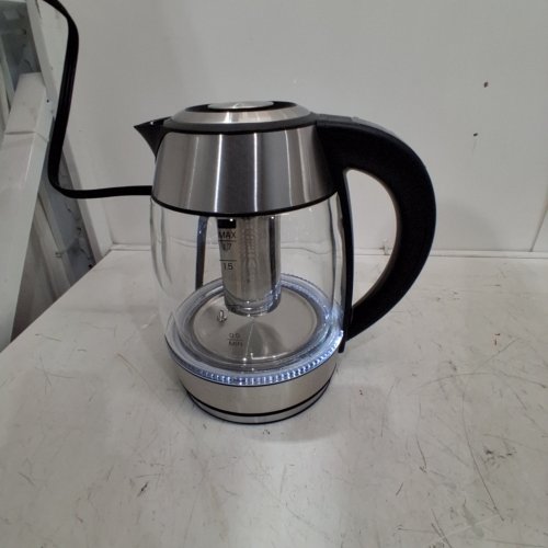 CHEFMAN DUAL-GLASS COOL TOUCH DIGITAL KETTLE WITH TEA INFUSER - 1500W - 1.7L - STAINLESS STEEL/BLACK (MODEL: RJ11-17-CTI-DG/1992747) image 2