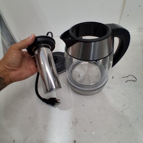 CHEFMAN DUAL-GLASS COOL TOUCH DIGITAL KETTLE WITH TEA INFUSER - 1500W - 1.7L - STAINLESS STEEL/BLACK (MODEL: RJ11-17-CTI-DG/1992747) image 3