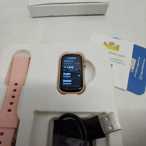 FITVII SLIM SMART WATCH FITNESS TRACKER - WITH BLOOD OXYGEN, BLOOD PRESSURE, 24/7 HEART RATE AND SLEEP TRACKING, IP68, 1.47" - PINK (MODEL: HM08) image 3