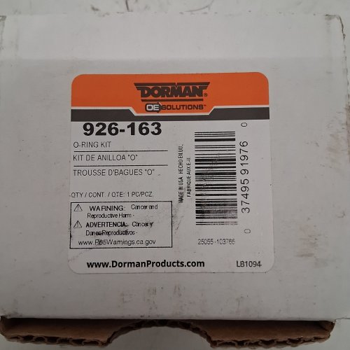 DORMAN O-RING KIT FITS SELECT: 1999-2011,2013-2019 FORD F250 MODELS - BLACK (MODEL: 926-163) image 4