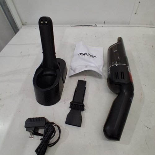ASPIRON CORDLESS HANDHELD VACUUM WITH CHARGING DOCK - 24KPA, RECHARGEABLE, ERGONOMIC HANDLE, CREVICE TOOL - BLACK (MODEL: AS-CA038) image 4