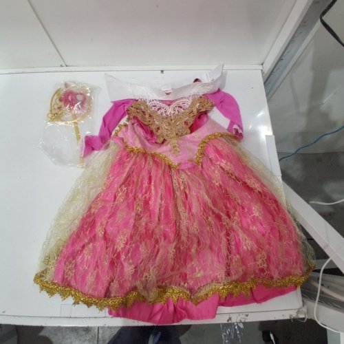 7PC GIRL'S JERRIS APPAREL PRINCESS AURORA COSTUME DRESS - 4T/5T - PINK image 3