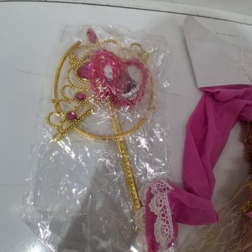 7PC GIRL'S JERRIS APPAREL PRINCESS AURORA COSTUME DRESS - 4T/5T - PINK image 4
