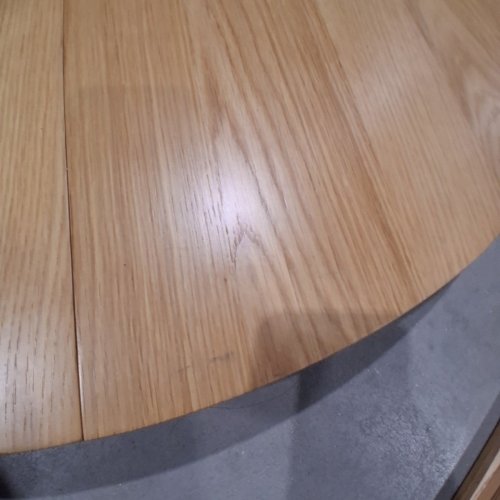 TRANSFORMER TABLE ROUND EXTENDABLE DINING TABLE - 45" X 45" - 105" - SCANDINAVIAN OAK (MODEL: 13528) image 4