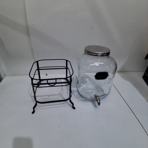 MASON CRAFT & MORE GLASS DRINK DISPENSER - 11L - CLEAR/BLACK (MODEL: 1859337 ) image 5