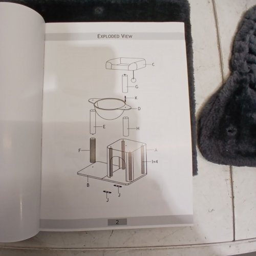 ALLEWIE INDOOR MULTI-LEVEL CAT TREE - 29.5" - DARK GREY (MODEL: AKXH002) image 5