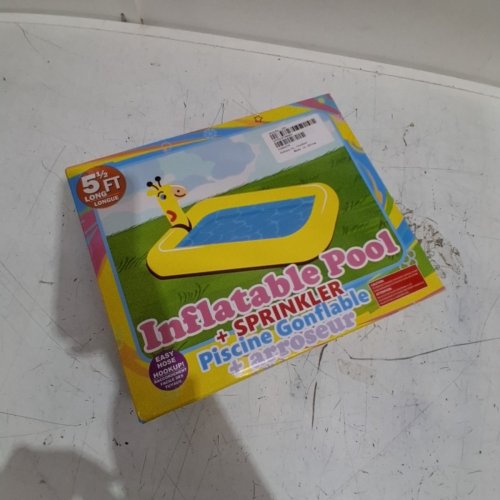 INFLATABLE POOL WITH SPRINKLER - 5.5FT - ORANGE / YELLOW image 4
