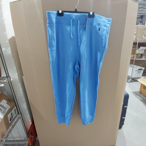 WOMEN'S RALPH LAUREN FLEECE LINED JOGGER SWEATPANTS - EXTRA LARGE - SUMMER BLUE image 2