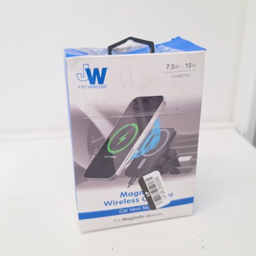 JUST WIRELESS MAGNETIC MAGSAFE CAR VENT MOUNTED WIRELESS CHARGER - 7.5W - 15W - BLACK (MODEL: 20017) image 4