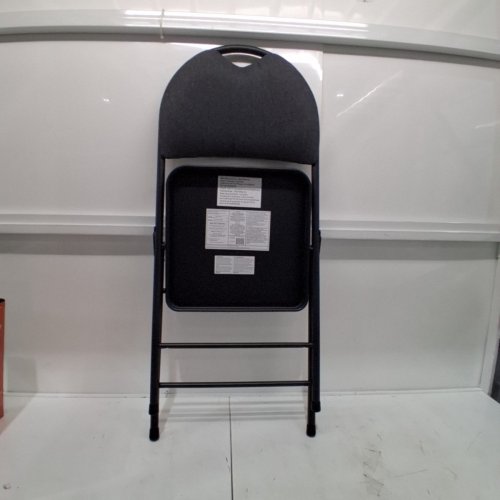 ELITE FABRIC PADDED METAL FOLDING CHAIR - 19.5" X 18.5" X 35.75" - GREY (MODEL: 1731062) image 2
