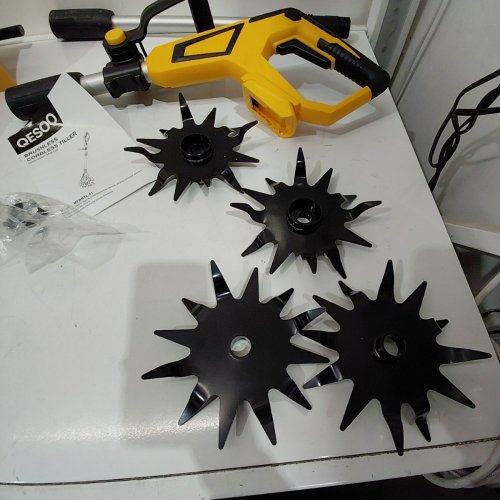 QESOO ** TOOL ONLY** BRUSHLESS CORDLESS TILLER - COMPATIBLE WITH 20V DEWALT - YELLOW / BLACK (MODEL: MFBRTL-01) image 4