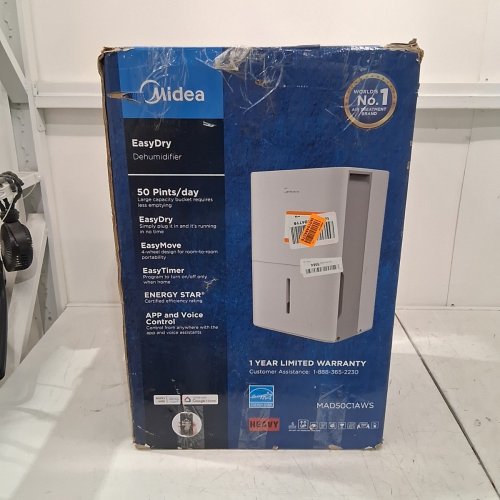 MIDEA ENERGY STAR CERTIFIED DEHUMIDIFIER WITH REUSABLE AIR FILTER AND APP CONTROL - 4500 SQ. FT - 28.4 L - WHITE (MODEL: MAD50C1AWS) image 13