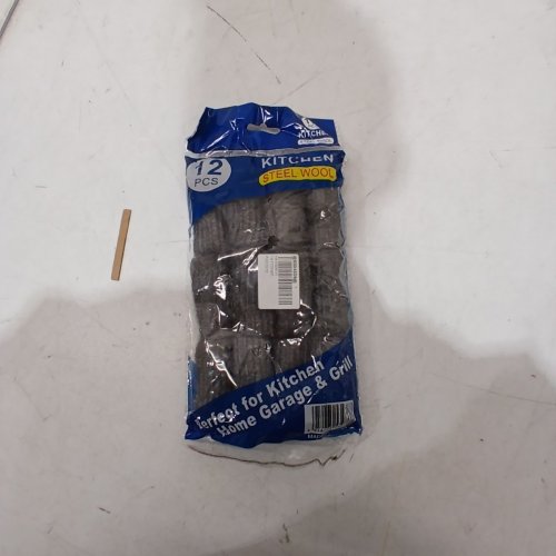 12PK STEEL WOOL DISH SCRUBBER SCOURING PAD SPONGE - 2.5" - STAINLESS STEEL image 3