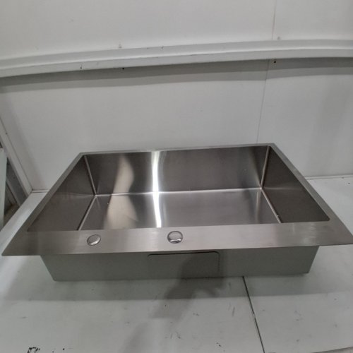 RICINUN TOP-MOUNT DEEP BAR/KITCHEN SINK - 33" X 22" X 9" - STAINLESS STEEL - (MODEL: YJ013-1) image 2