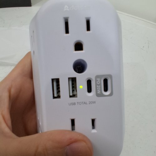 ADDTAM USB WALL TAP POWER STRIP - 10 PORTS - WHITE (MODEL: AD5110) image 2
