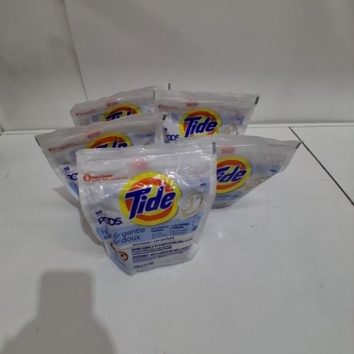 5(16PK) TIDE FREE & GENTLE LAUNDRY DETERGENT PODS - UNSCENTED - 80 TOTAL image 2