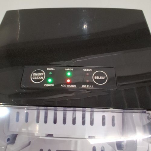 COUNTERTOP ICE MAKER WITH HANDLE AND SCOOP - 26LB - BLACK (MODEL: WBJ-10A) image 2