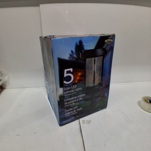 5PK GTX NATURALLY SOLAR LED LIGHT - BLACK (MODEL: 1600331) image 2
