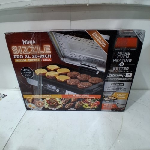 NINJA SIZZLE PRO XL INDOOR GRIDDLE AND GRILL - 20" - BLACK (MODEL:GX101C) image 4