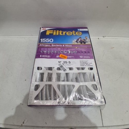 FILTRETE 16X25X5 MPR 1550 PLEATED AC FURNACE AIR FILTER, HEALTHY LIVING ALLERGEN REDUCTION, image 2