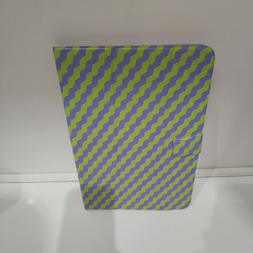 KIDS GEMS UNIVERSAL TABLET CASE - FITS TABLETS 7" TO 11" - PURPLE/GREEN ZIG ZAG image 2