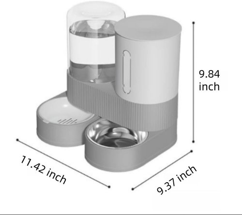 ITEA MUTCON GRAVITY PET WATER FEEDING SET -11" X 9" - GRAY image 2