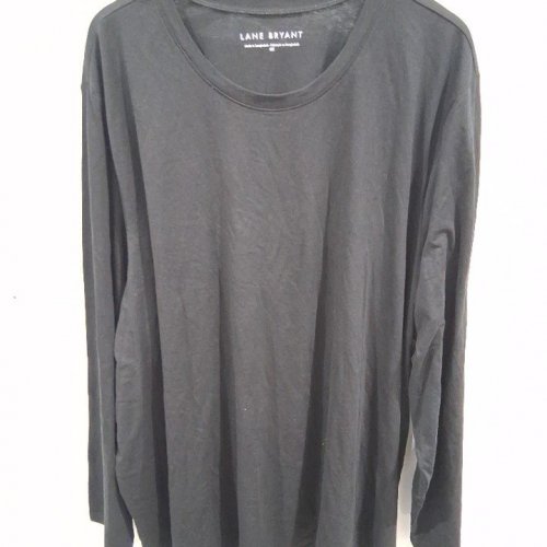 WOMEN'S LANE BRYANT LONG SLEEVE TOP - 6X - BLACK (STYLE: FREN LBO19) image 2