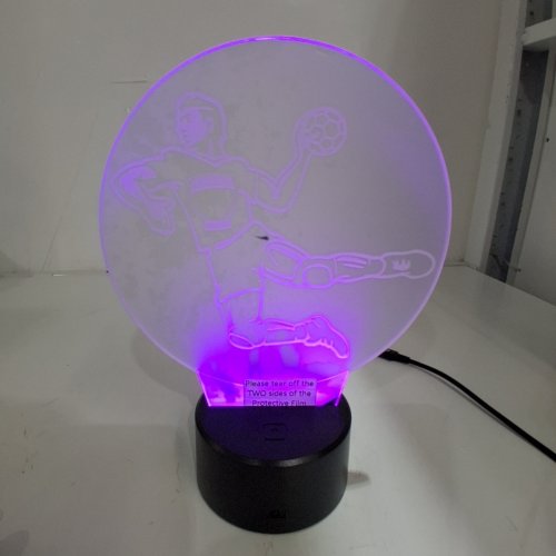 3D ILLUSION LAMP WITH REMOTE CONTROL - HANDBALL PLAYER image 2