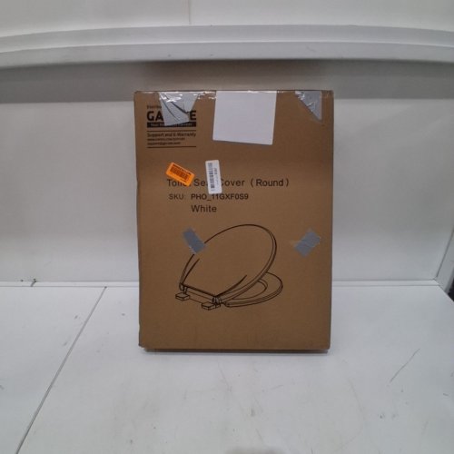 GARVEE WHITE ELONGATED TOILET SEAT QUIET CLOSE COVER AND SEAT, EASY TO CLEAN AND STAIN-RESISTANT, RESIDENTIAL TOILET SEAT WITH LID - 16.5" - WHITE (MODEL: PHO_11GXF0S9) image 4