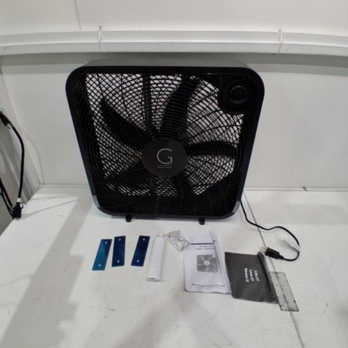 GENESIS DURABLE LIGHTWEIGHT HIGH VELOCITY FLOOR BOX FAN - 3 SETTINGS - 3.94" X 4.72" X 4.72" - BLACK (MODEL: G20BOX-BLK) image 3