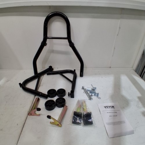 MOTORCYCLE REAR WHEEL STAND, WITH U + L FORK - 850 LBS CAP - BLACK (MODEL:TD-003-05R) image 2