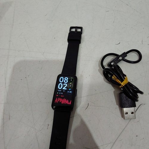 PIXTLCOE FITNESS TRACKING HEART RATE MONITORING SLEEP TRACKING SMART BAND - 1.47" - BLACK image 2