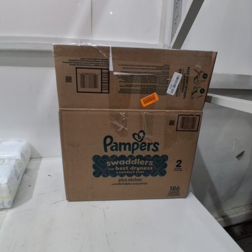 186PK PAMPERS SWADDLERS DISPOSABLE DIAPERS - SIZE 2 image 3