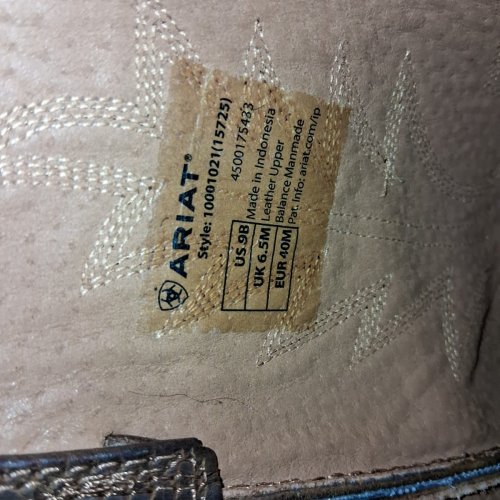 WOMEN'S ARIAT HERITAGE WESTERN R-TOE BOOTS- 9.5 WIDE CALF - DISTRESSED BROWN (STYLE:10001021) image 3