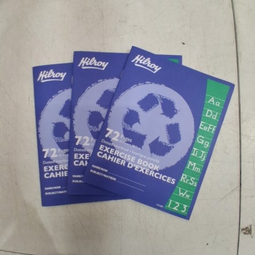 3PK HILROY DOTTED INTERLINED EXERCISE BOOK - 72 PAGES (EACH) - BLUE image 2