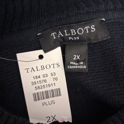 WOMEN'S TALBOTS SLEEVELESS KNIT SWEATER VEST - 2X - BLACK image 3