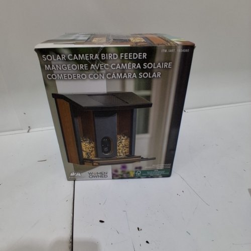 EVERGREEN SMART SOLAR CAMERA BIRD FEEDER - 1080P FULL HD - 144° VISION - BLACK/NATURAL WOOD (MODEL: 1934060) image 5
