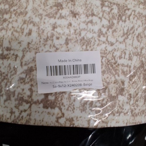 SOALMOST NON-SLIP MACHINE WASHABLE AREA RUG - 9FT X 12FT - BEIGE image 3